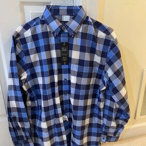 Joseph Bank blue check dress shirt